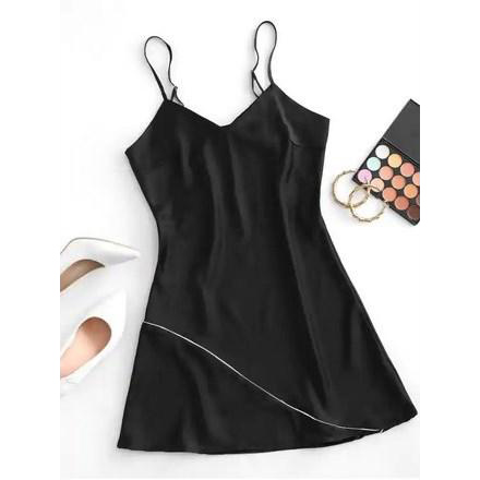 Contrast Piping Cami Night Dress